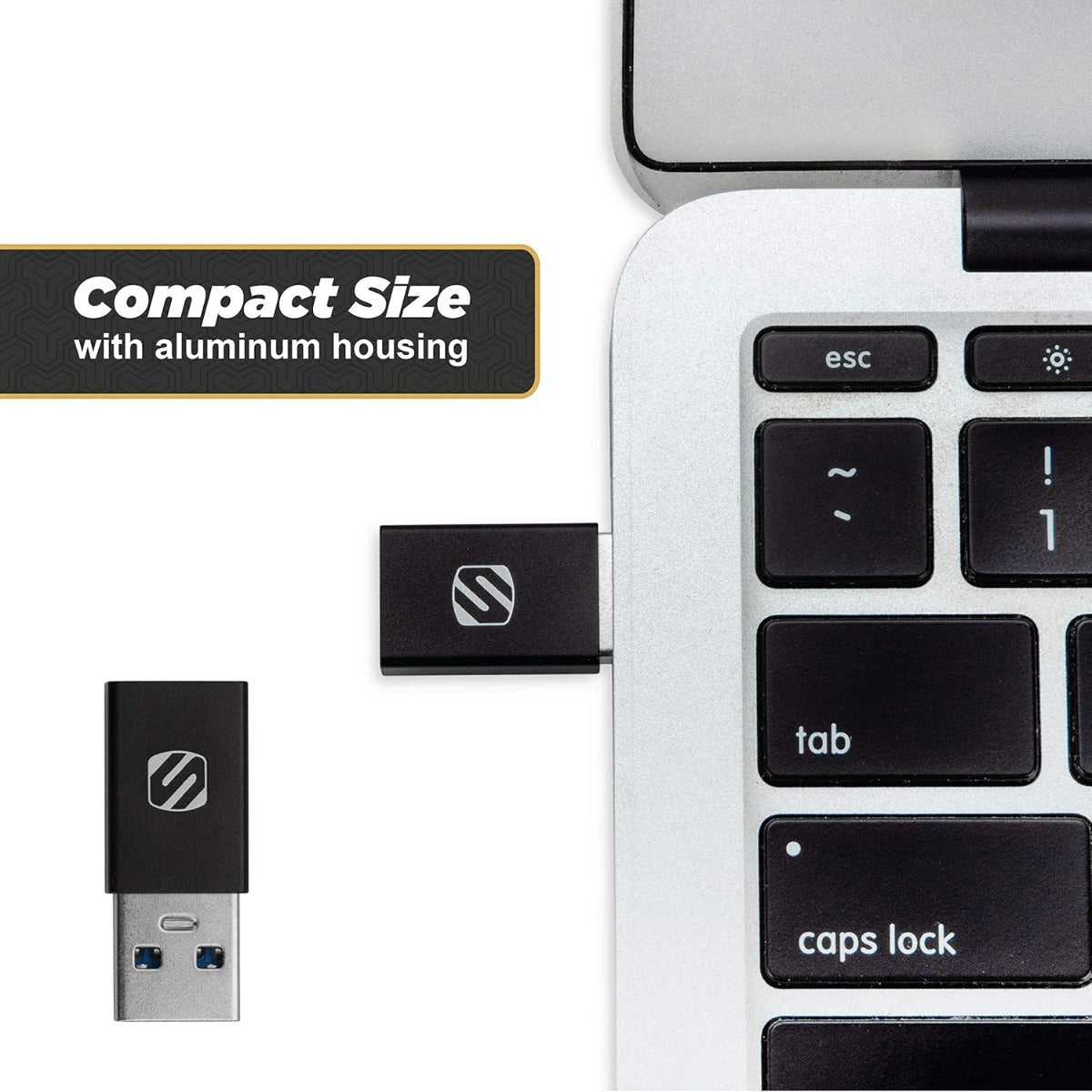 Scosche CAAKIT-RP StrikeLine Charge & Sync, USB-C to USB-A and USB-A to Type-C Male to Female USB Adaptor