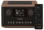 PURE Classic C-D4 Compact Digital Radio with CD Player - Coffee Brown/Walnut