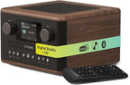 PURE Classic C-D4 Compact Digital Radio with CD Player - Coffee Brown/Walnut