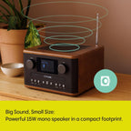 PURE Classic C-D4 Compact Digital Radio with CD Player - Coffee Brown/Walnut
