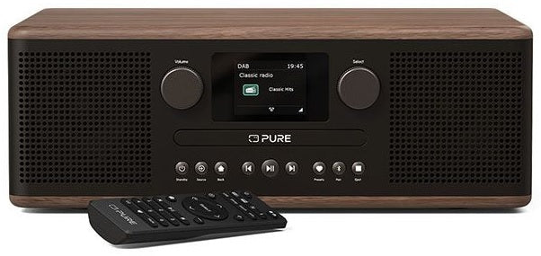 PURE Classic C-D6 DAB+/FM Radio with CD Player & Bluetooth - Coffee Black/Walnut