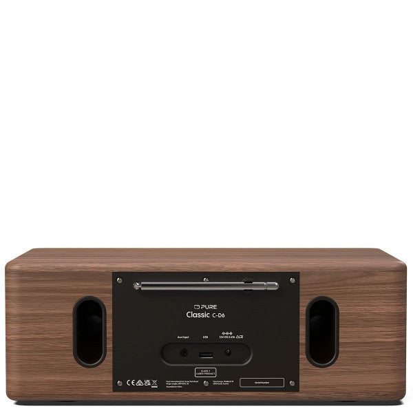 PURE Classic C-D6 DAB+/FM Radio with CD Player & Bluetooth - Coffee Black/Walnut