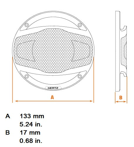 Hertz CG100 Speaker grilles for CX 100 Series 4" car speakers