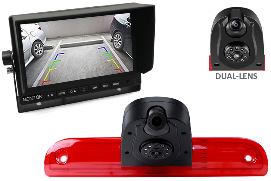 Peugeot - Boxer 2 and 3, 2006 onwards DUAL LENS high level brake light camera and monitor kit CVC-DUC-01-DUAL