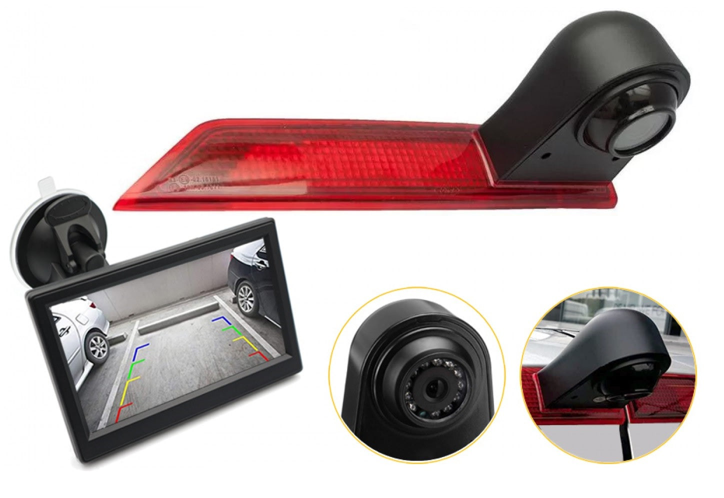 Ford Transit Custom MK1 2013-2018 LED BULB high level brake light camera and monitor kit CK-FOR-03