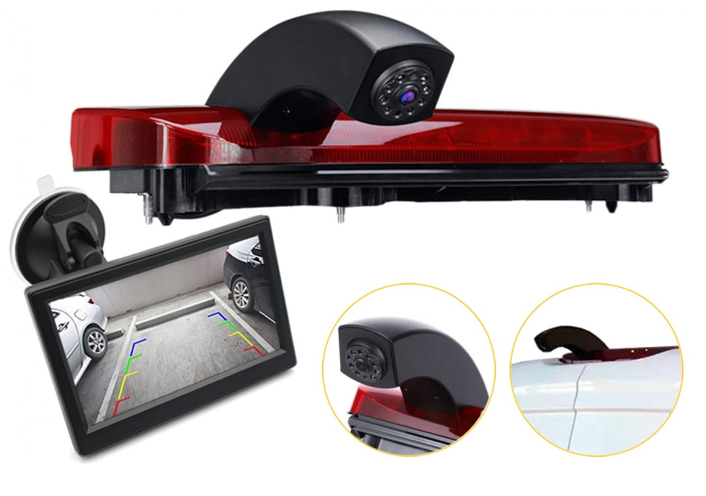 Ford Transit Connect MK2 2014 - 2019  high level brake light camera and monitor kit CK-FOR-04
