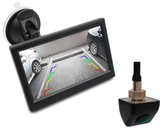 Universal fixed screw thread (Under hang) rear view camera and 5 inch standalone monitor kit CK-UNI-T103