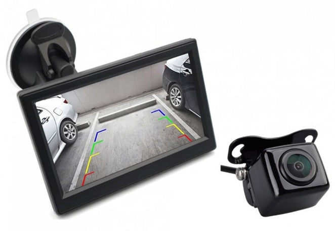 Universal adjustable bracket rear view camera and 5 inch standalone monitor kit CK-UNI-U120