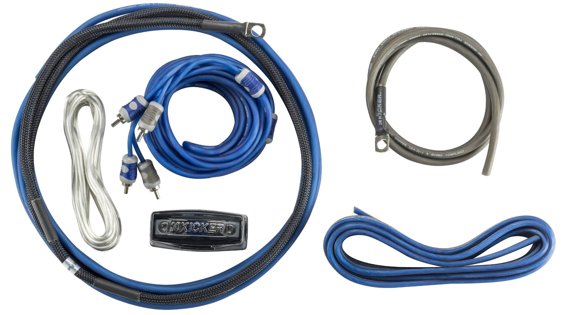 Kicker CK8 46CK8 K-Series 8AWG Amp Kit with 2-Channel Interconnects