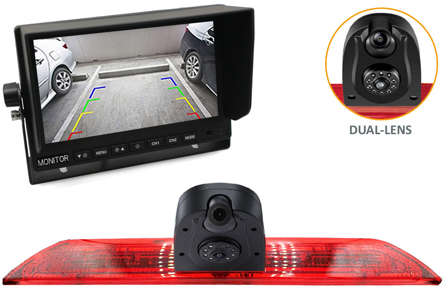 Ford Transit 2012 Onwards DUAL LENS high level brake light camera and monitor kit CK-FOR-01-DUAL
