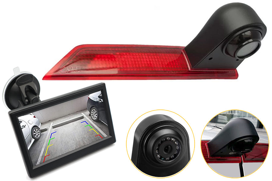 Ford Transit Custom (2016 Onwards) DUAL LENS high level brake light camera and monitor kit CK-FOR-03-DUAL