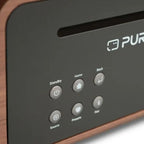 PURE Classic Stereo all in one System with Bluetooth & Internet Radio, CD and DAB+ in Coffee Black/Walnut
