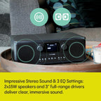 PURE Classic C-D6i DAB+/FM/Internet Radio with CD & Bluetooth - Black/Ash