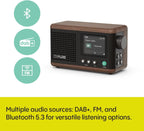 PURE Classic Mini Portable Digital Radio - Coffee Black/Walnut