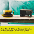 PURE Classic Mini Portable Digital Radio - Coffee Black/Walnut