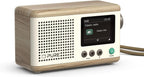 PURE Classic Mini Portable Digital Radio - Cotton White/Oak