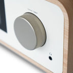 PURE Classic Stereo all in one System with Bluetooth & Internet Radio, CD and DAB+ in Cotton White/Oak