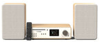 PURE Classic Stereo all in one System with Bluetooth & Internet Radio, CD and DAB+ in Cotton White/Oak