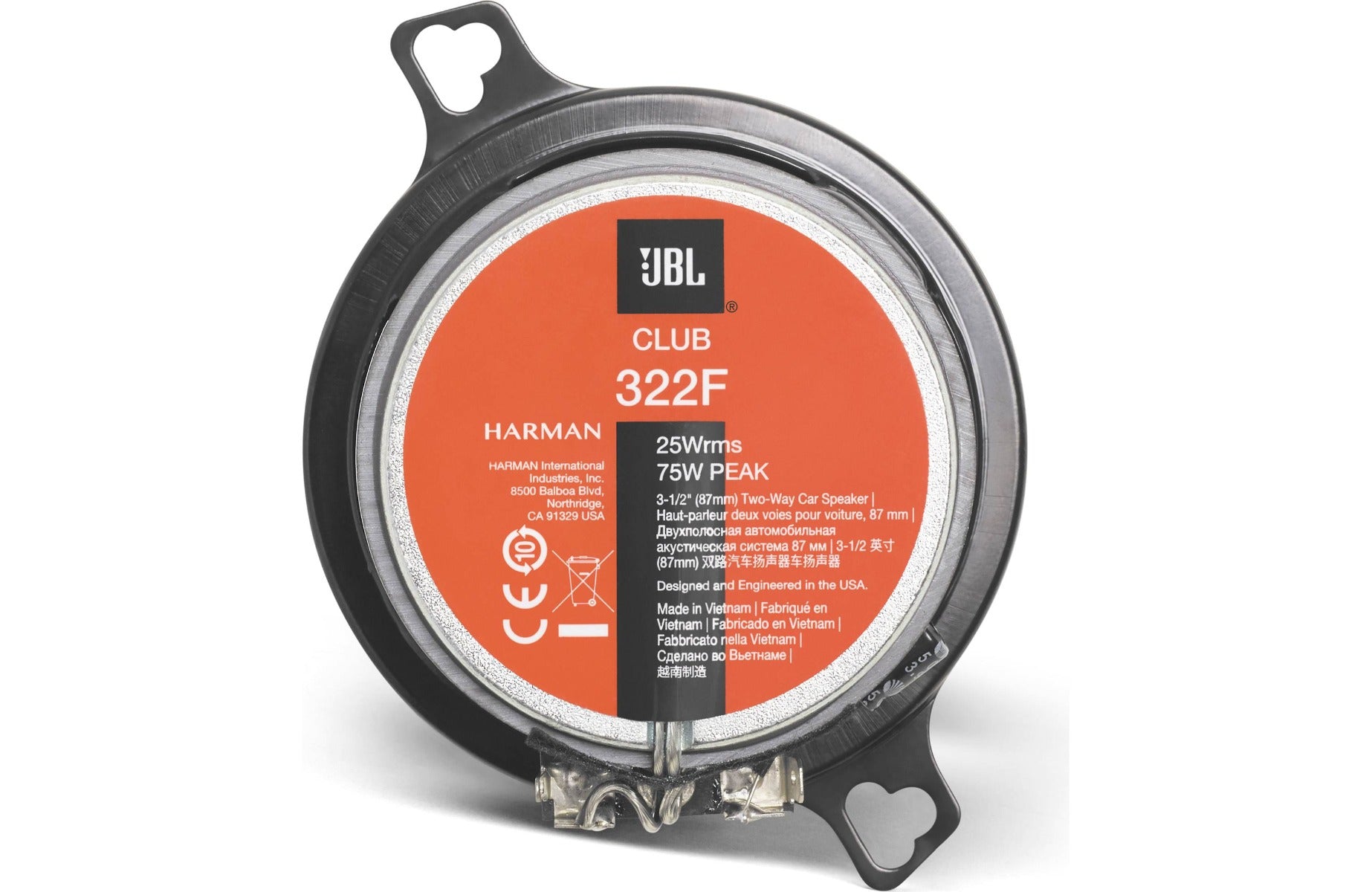 JBL Club 322F - 3.5" 75 Watt  2-way Coaxial Car Speakers