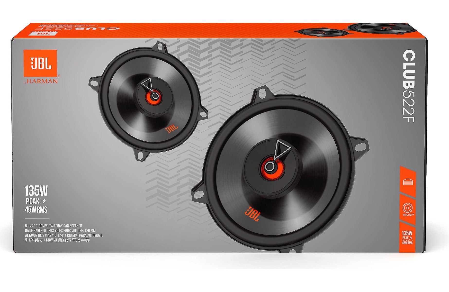 JBL Club 522F 13cm 240 Watt 2-way 135W Coaxial Car Speakers