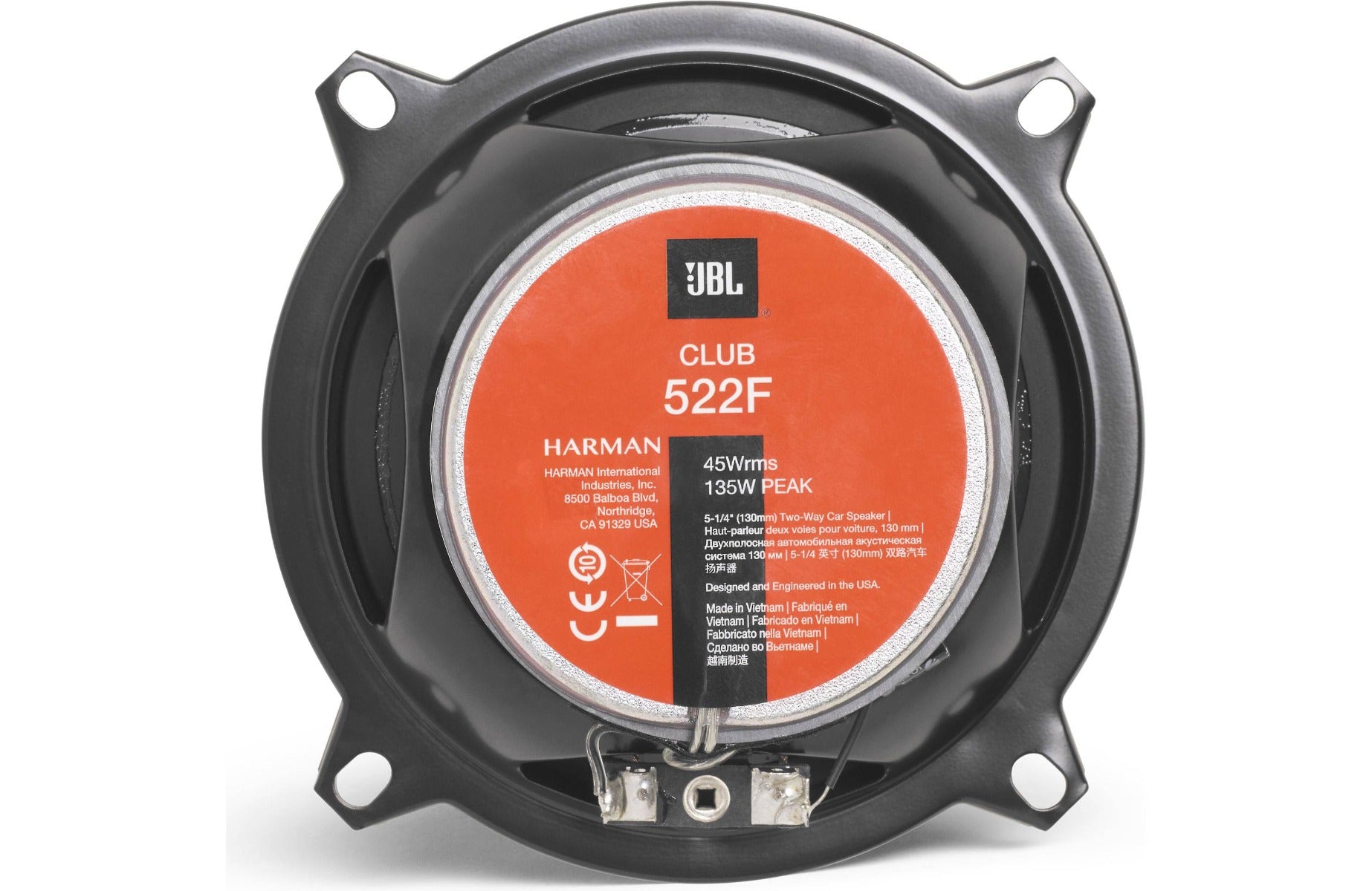 JBL Club 522F 13cm 240 Watt 2-way 135W Coaxial Car Speakers