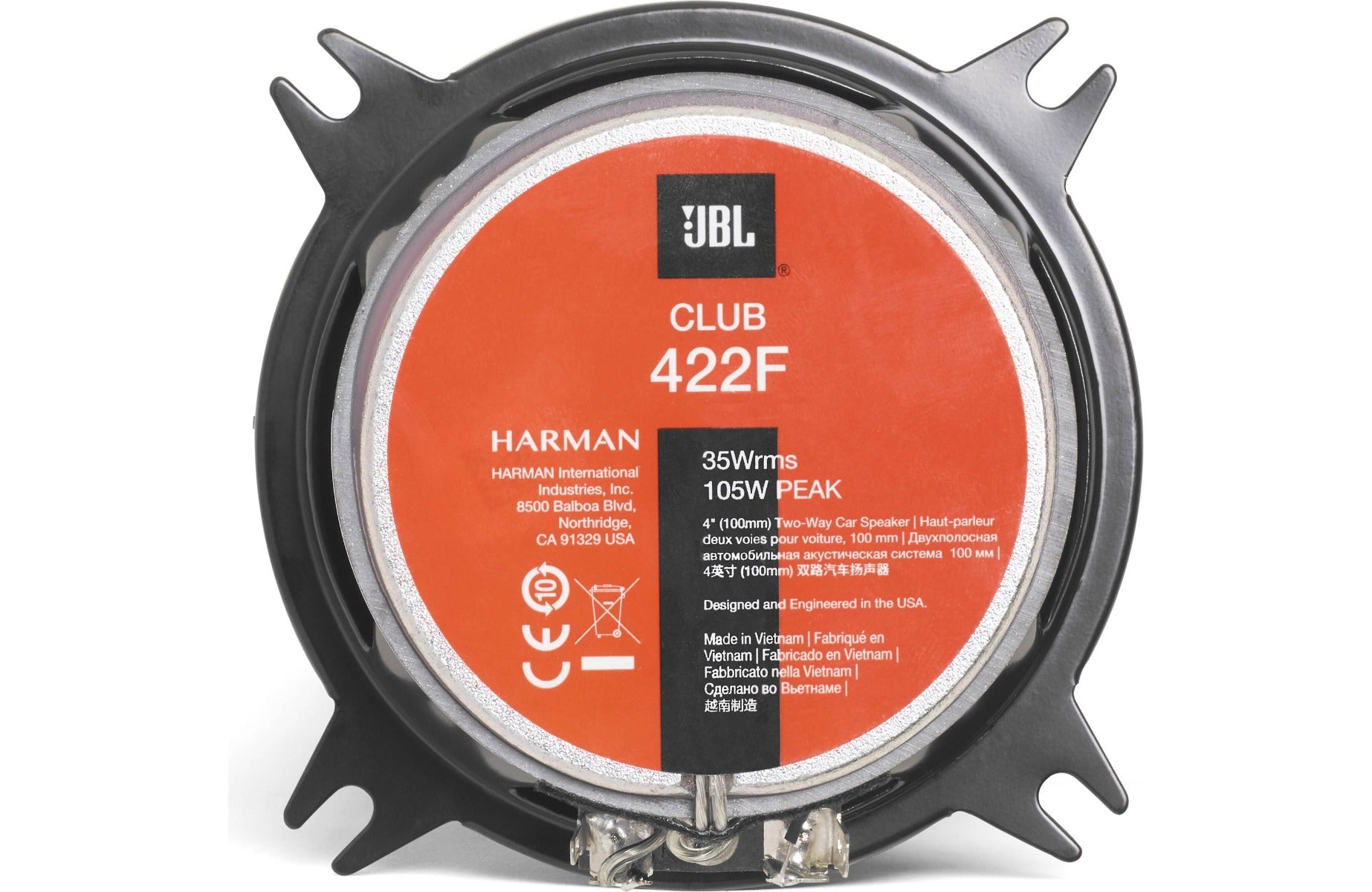JBL Club 422F 10cm 105 Watt  2-way Coaxial Car Speakers