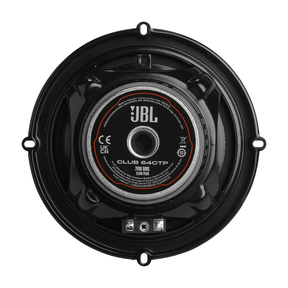 JBL CLUB 64CTP - 6.5" 2-Way Car Component Speakers with Tweeter Pod 420W