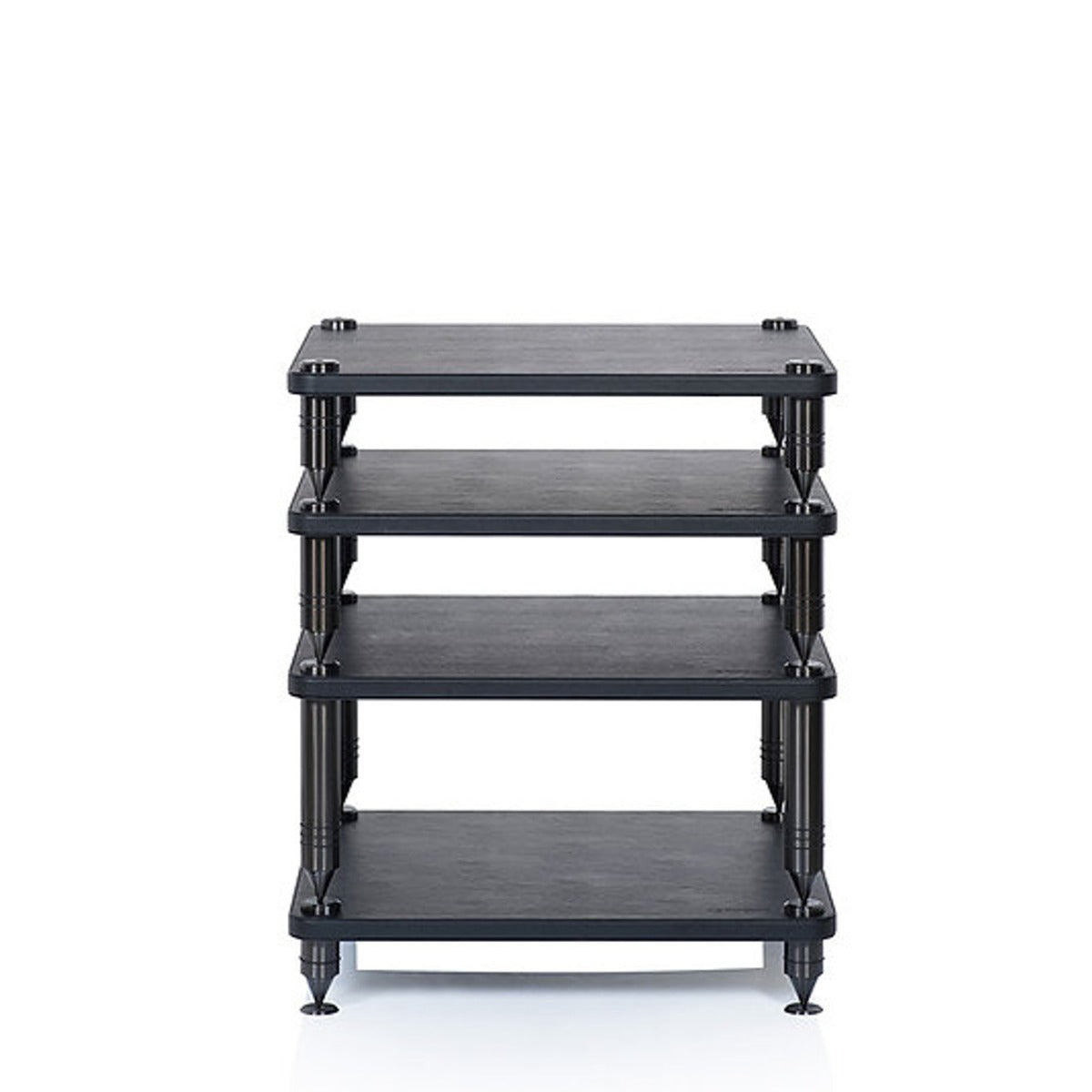 Norstone COMO Black Leather and Black Steel Premium HiFi Rack