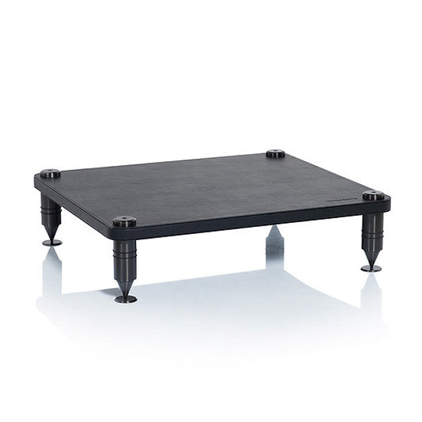 Norstone COMO Black Leather and Black Steel Premium HiFi Rack