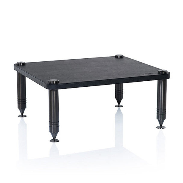 Norstone COMO Black Leather and Black Steel Premium HiFi Rack
