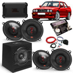 BMW 3 Series E30 JBL Front & Rear Speakers Amplifier With 8" Subwoofer Upgrade Package