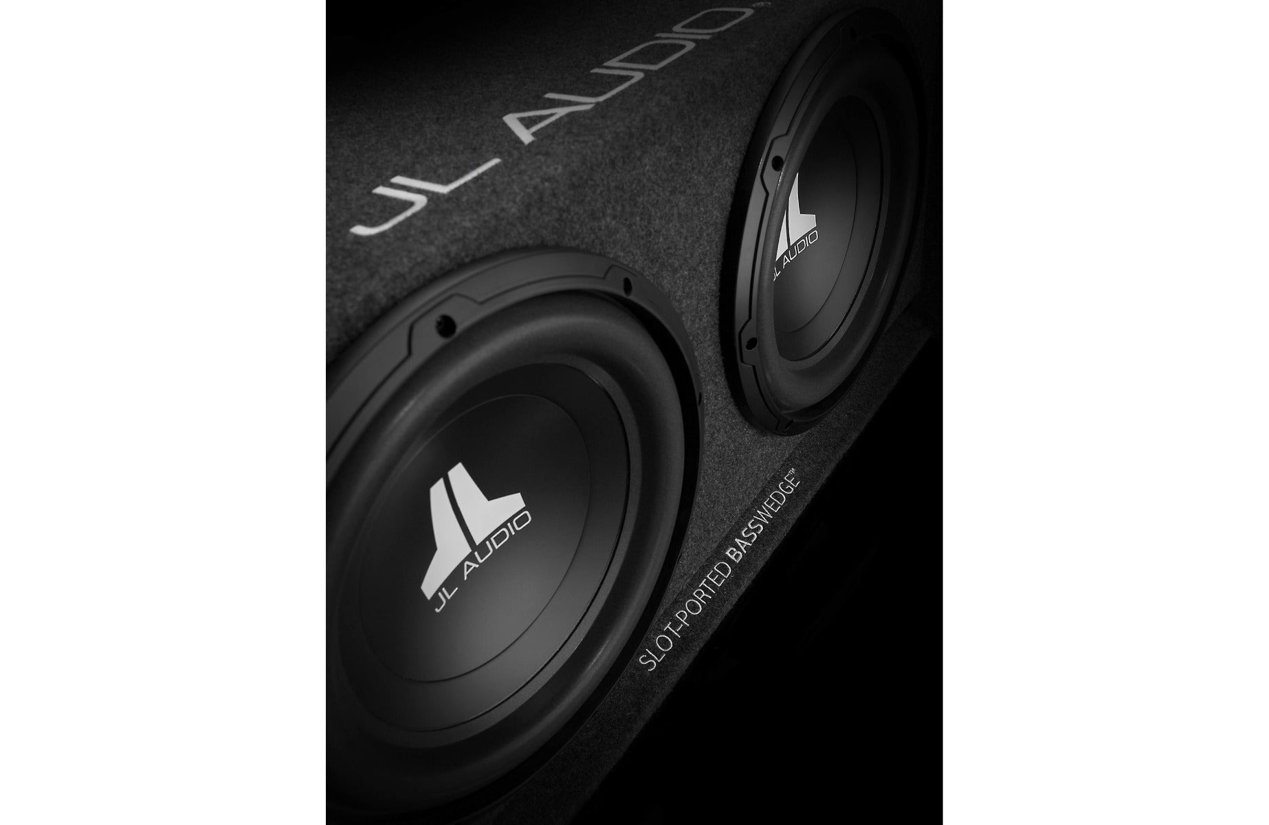 JL Audio CP212-W0v3 BassWedge™ slot-ported enclosure with two 12" W0v3 subwoofers