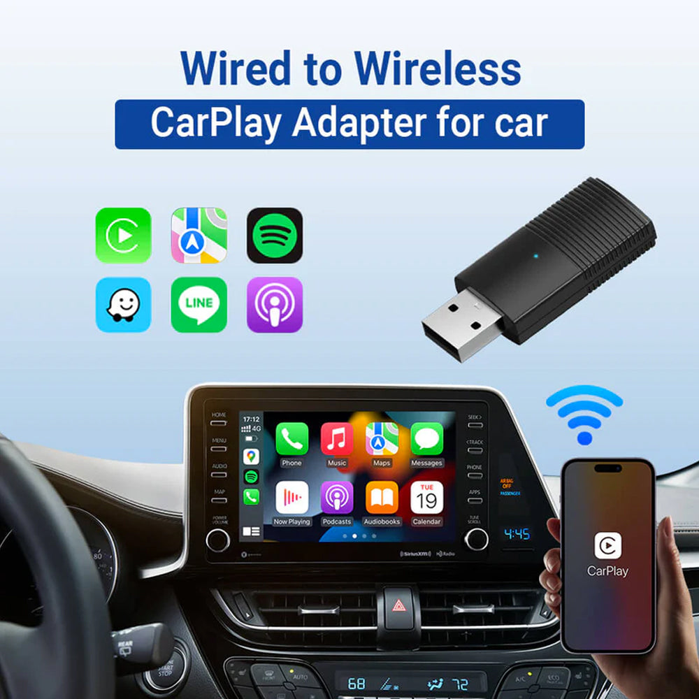 Ottocast CP86 Dual Mini USB Dongle Convert Wired CarPlay and Android into Wireless.