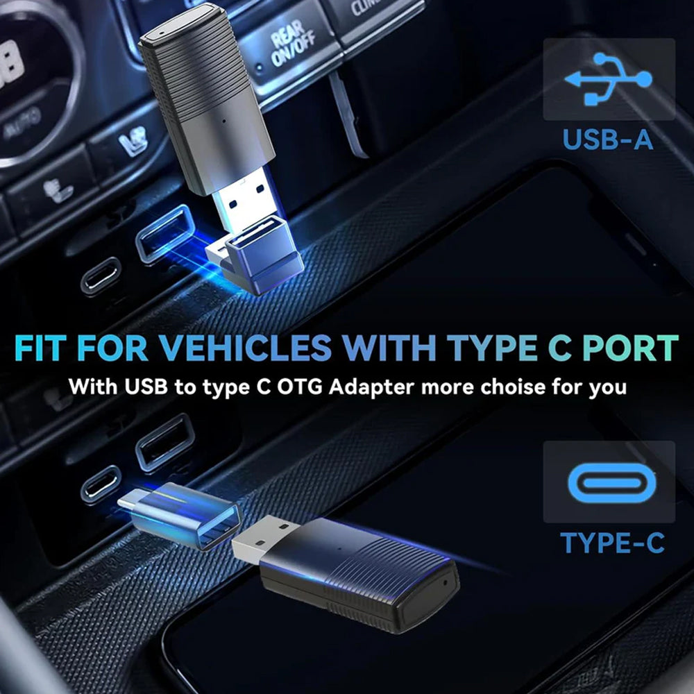 Ottocast CP86 Dual Mini USB Dongle Convert Wired CarPlay and Android into Wireless.