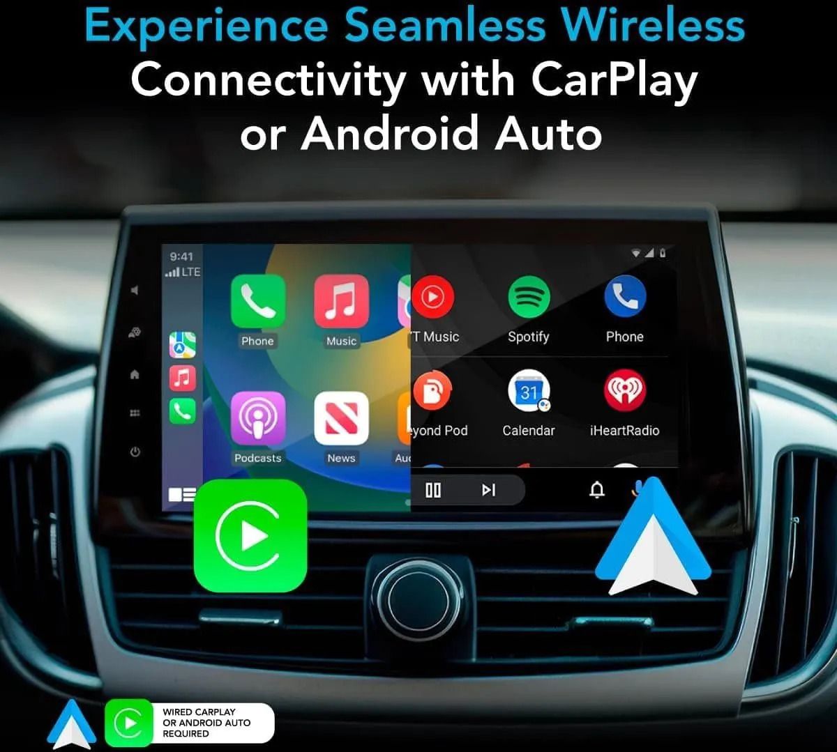 Autosky CPAA Wireless Carplay/Android Auto Plug and Play Adaptor