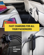 Scosche CPD100EX-SP Front & Back Seat USB-C & USB-A Charger