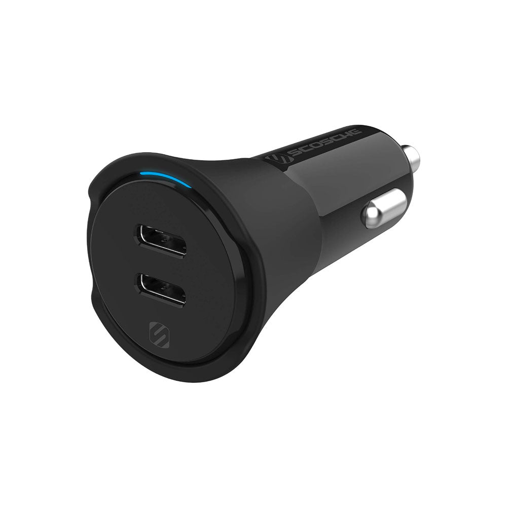 Scosche CPDCC32 PowerVolt USB Type-C 3.0 20W Fast Dual Car Charger