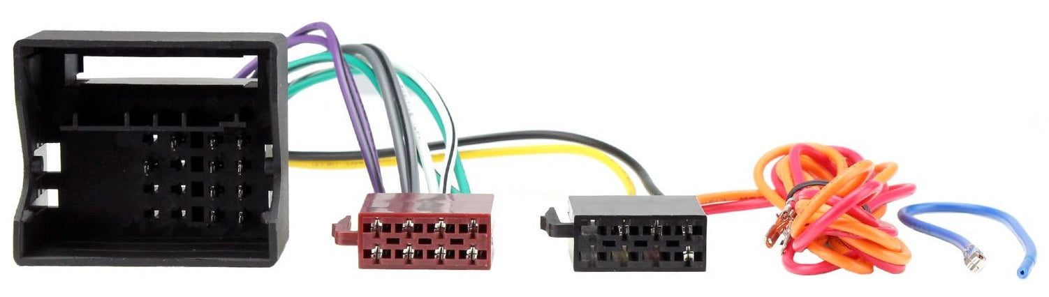 VW Amarok, Beetle, Bora, Caddy, Caravelle, EOS, Fox, Golf, Jetta, Multivan, Polo, Passat, UP, Scirocco, Tiguan, Touareg, Touran, Tranporter, Vento to ISO harness lead CT20VW01