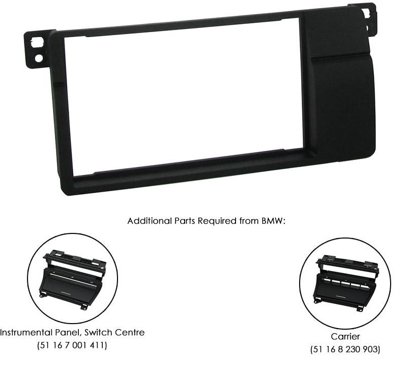BMW 3-Series E46 Model 1998-2005 Double Din Fascia Panel CT23BM03