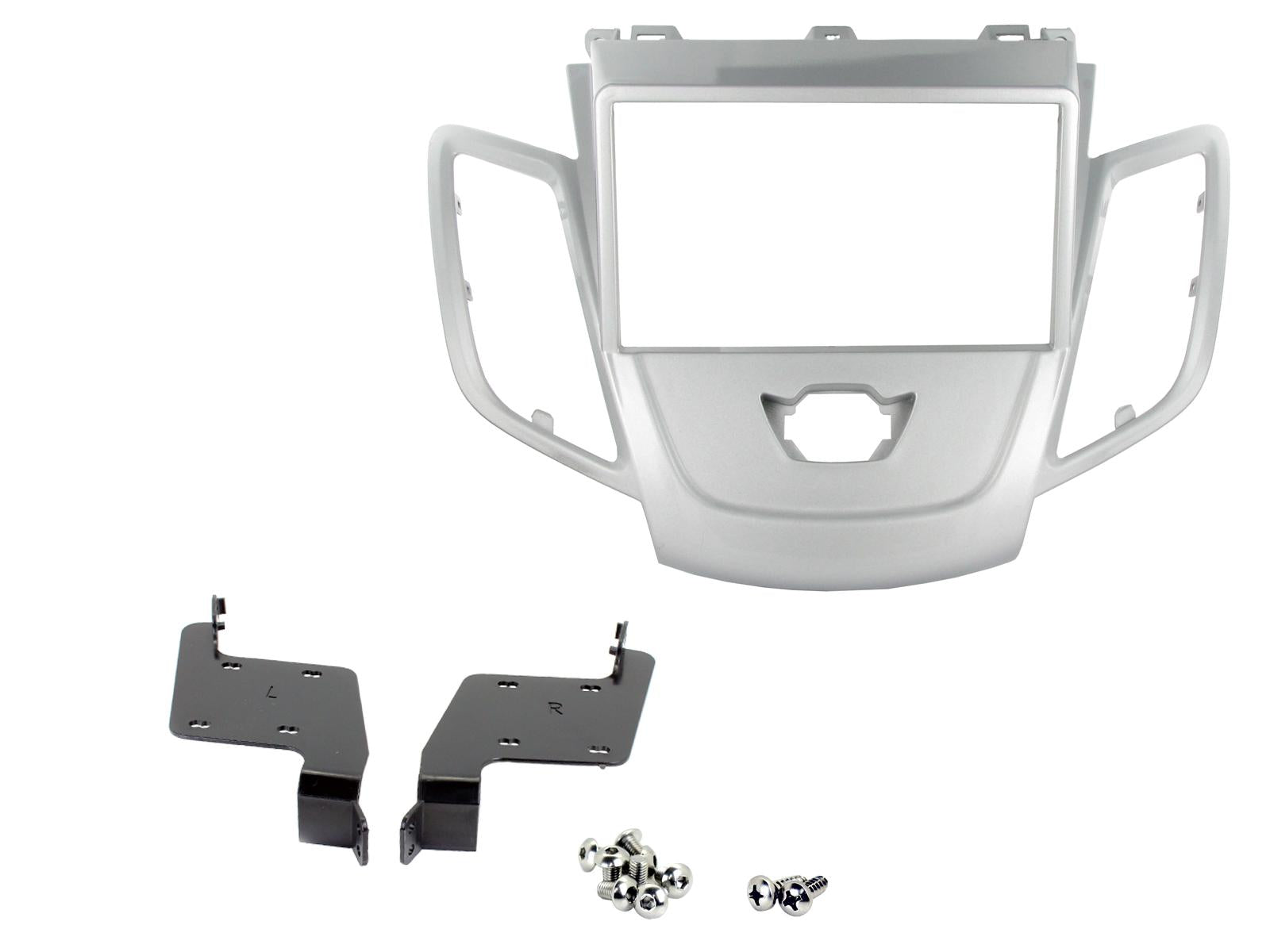 Ford Fiesta 2008-2017 Double Din Car Stereo Silver Fascia Adaptor CT23FD16