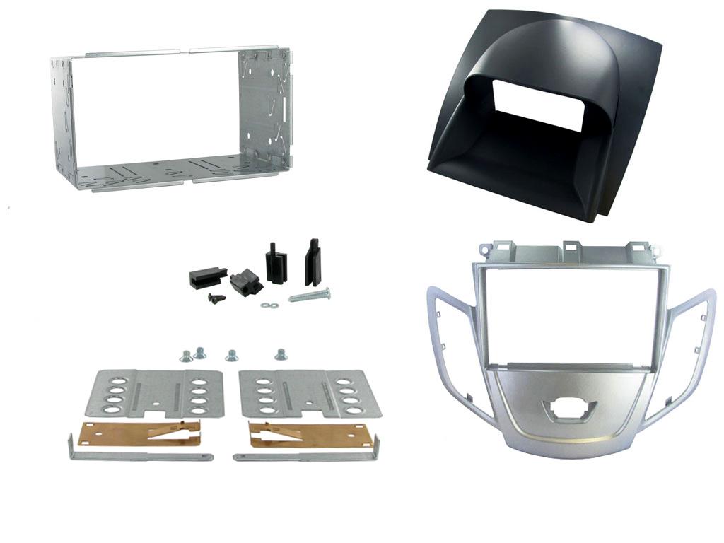 Ford Fiesta 2008-2017 Double Din Car Stereo Silver Fascia Adaptor CT23FD18
