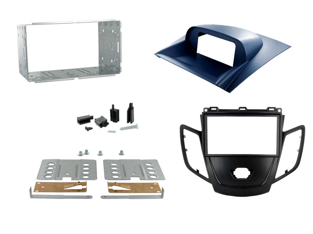 Ford Fiesta 2008 onwards Double Din Car Stereo Black Fascia With Blue Display Fascia Adaptor CT23FD26