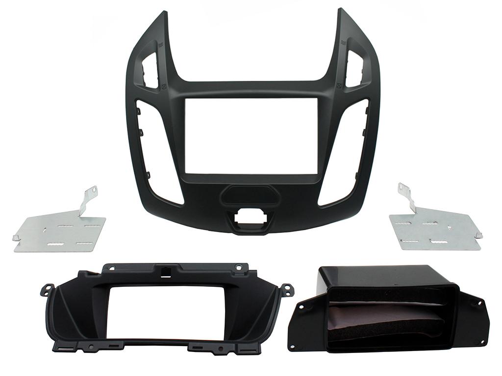 Ford Transit Connect 2013-2021 Black Double Din Car Stereo Fascia Fitting Kit CT23FD48