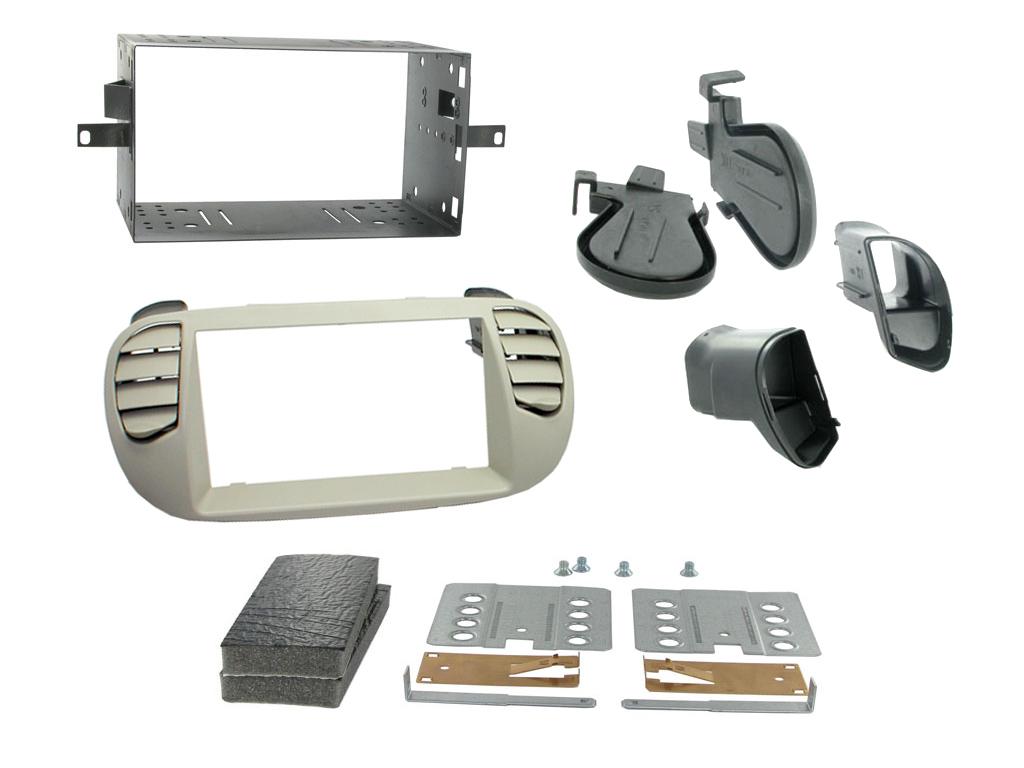 Fiat 500 2007-2015 Double Din Fascia Panel Ivory CT23FT14