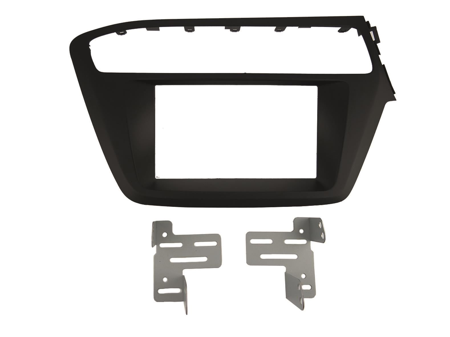 Hyundai i20 2018-2020 Double DIN fascia kit with brackets. (Black) CT23HY62