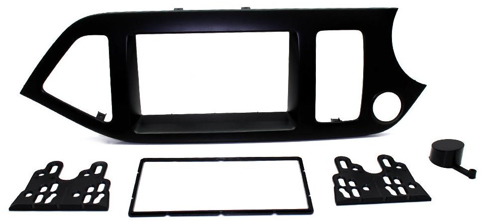 Kia Picanto 2011-2017 Black Double Din Stereo Fascia Panel CT23KI30