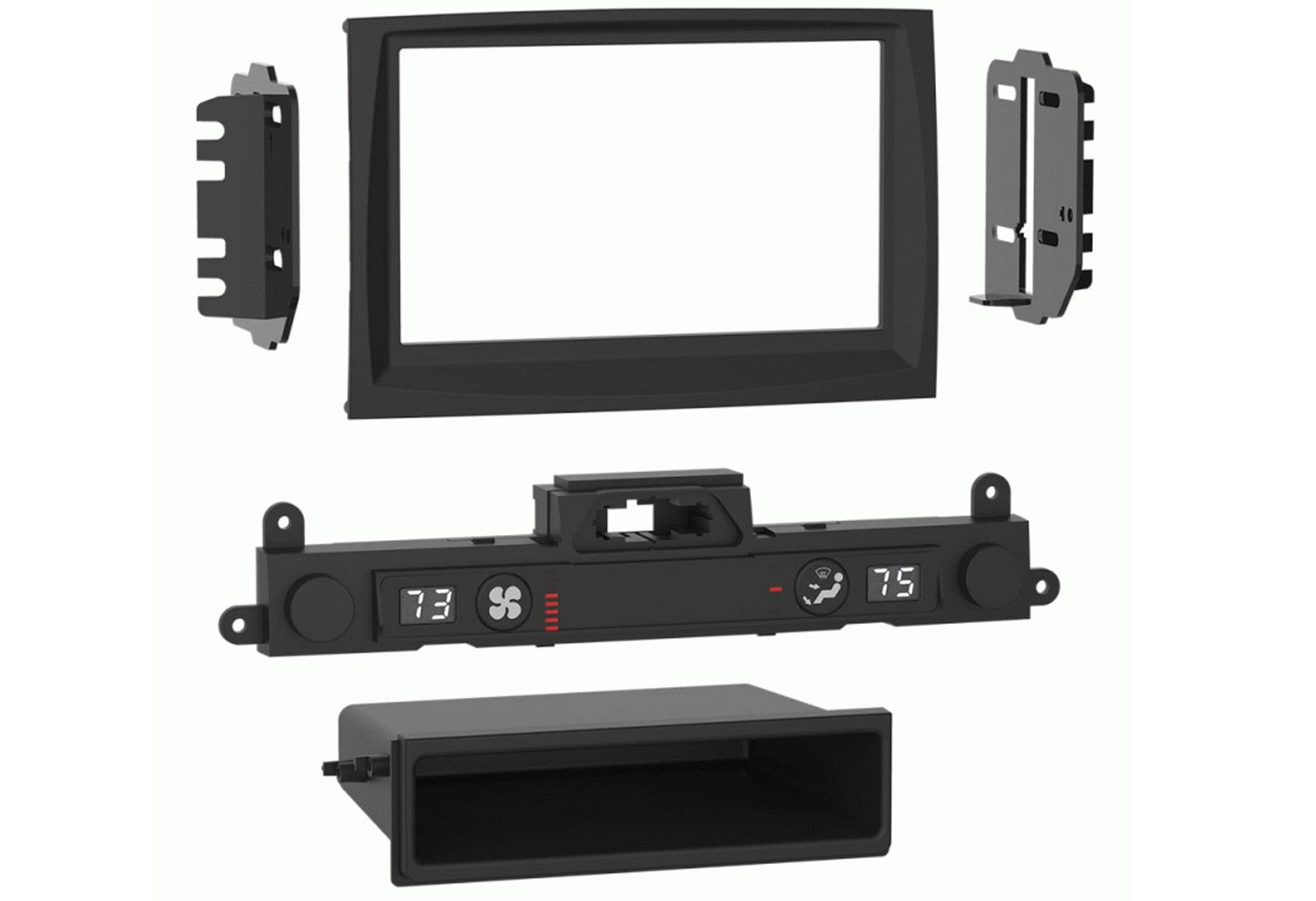 Kia Forte 2019 Onwards Gloss Black Double Din Car Stereo Fascia Panel Adaptor CT23KI64