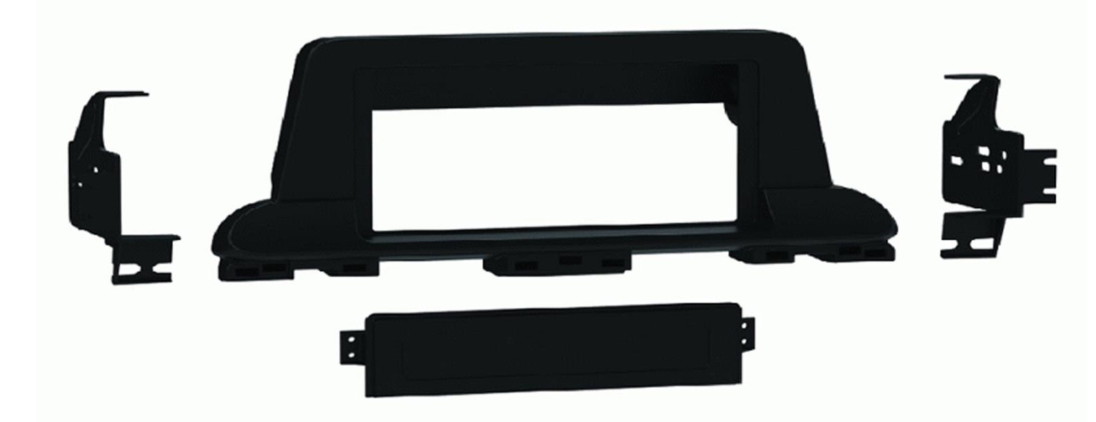 Kia Forte 2019 Onwards Gloss Black Double Din Car Stereo Fascia Panel Adaptor CT23KI64
