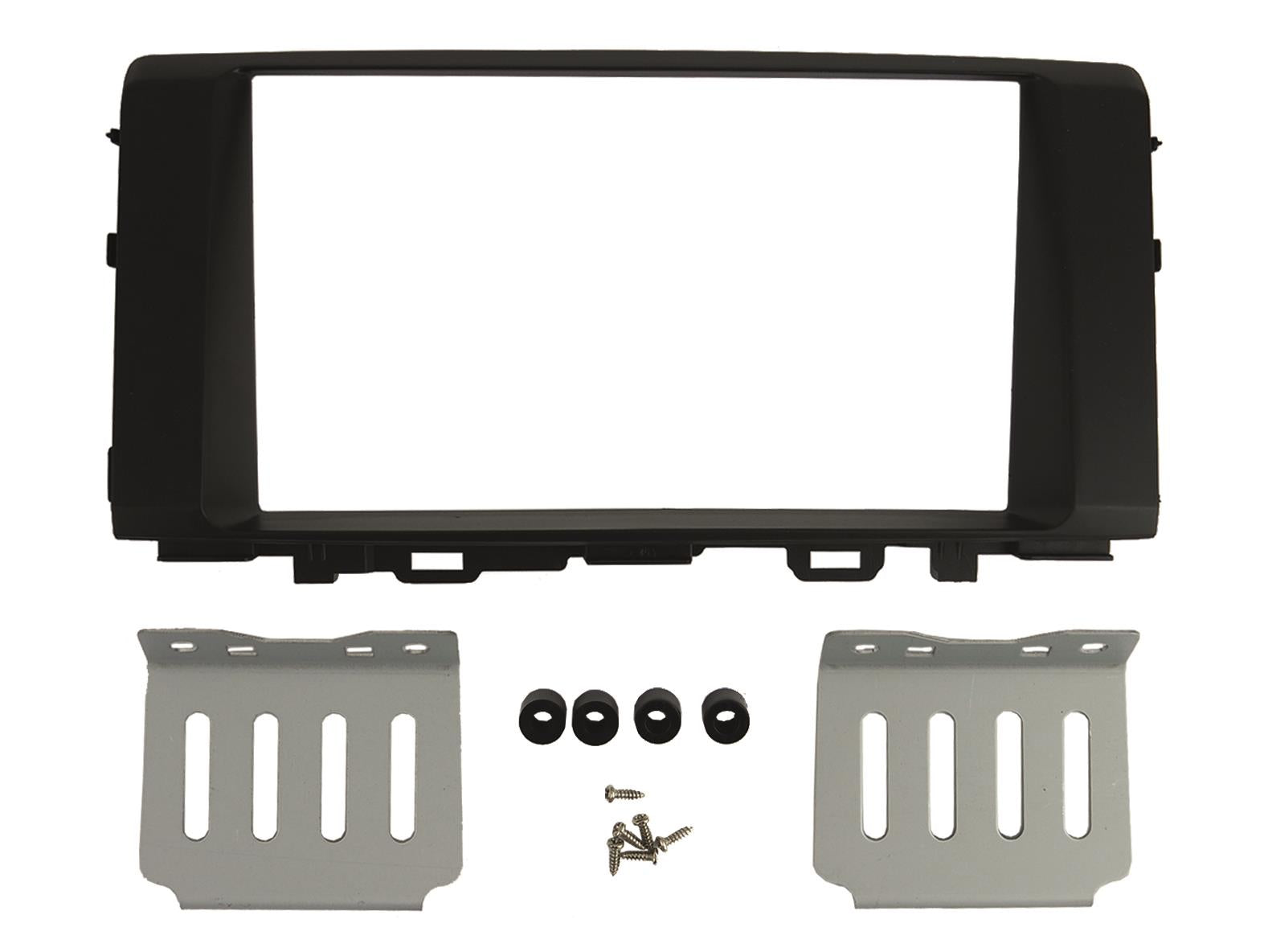 Kia Rio 2017 Onwards Black Double Din Car Stereo Fascia Panel Adaptor CT23KI66