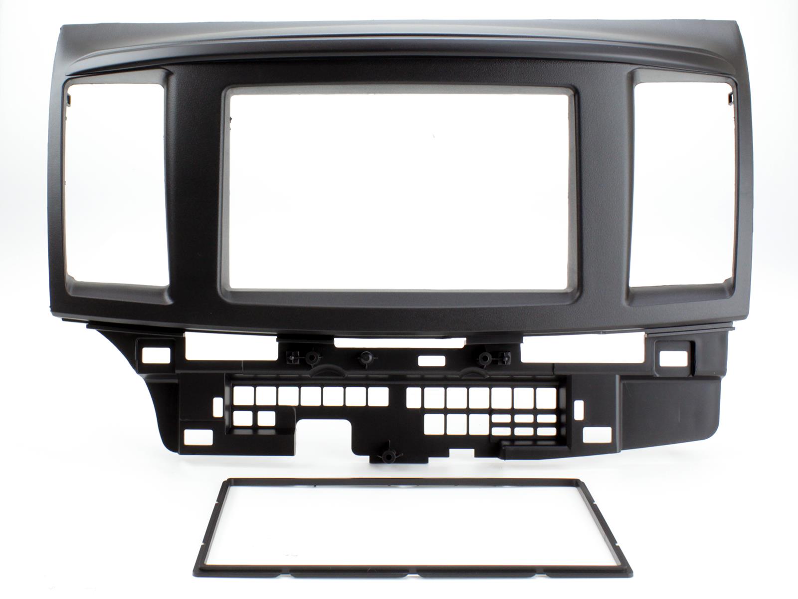 Mitsubishi Lancer 2008 - 2017 Black Double Din Fascia Fitting Kit CT23MT05.2